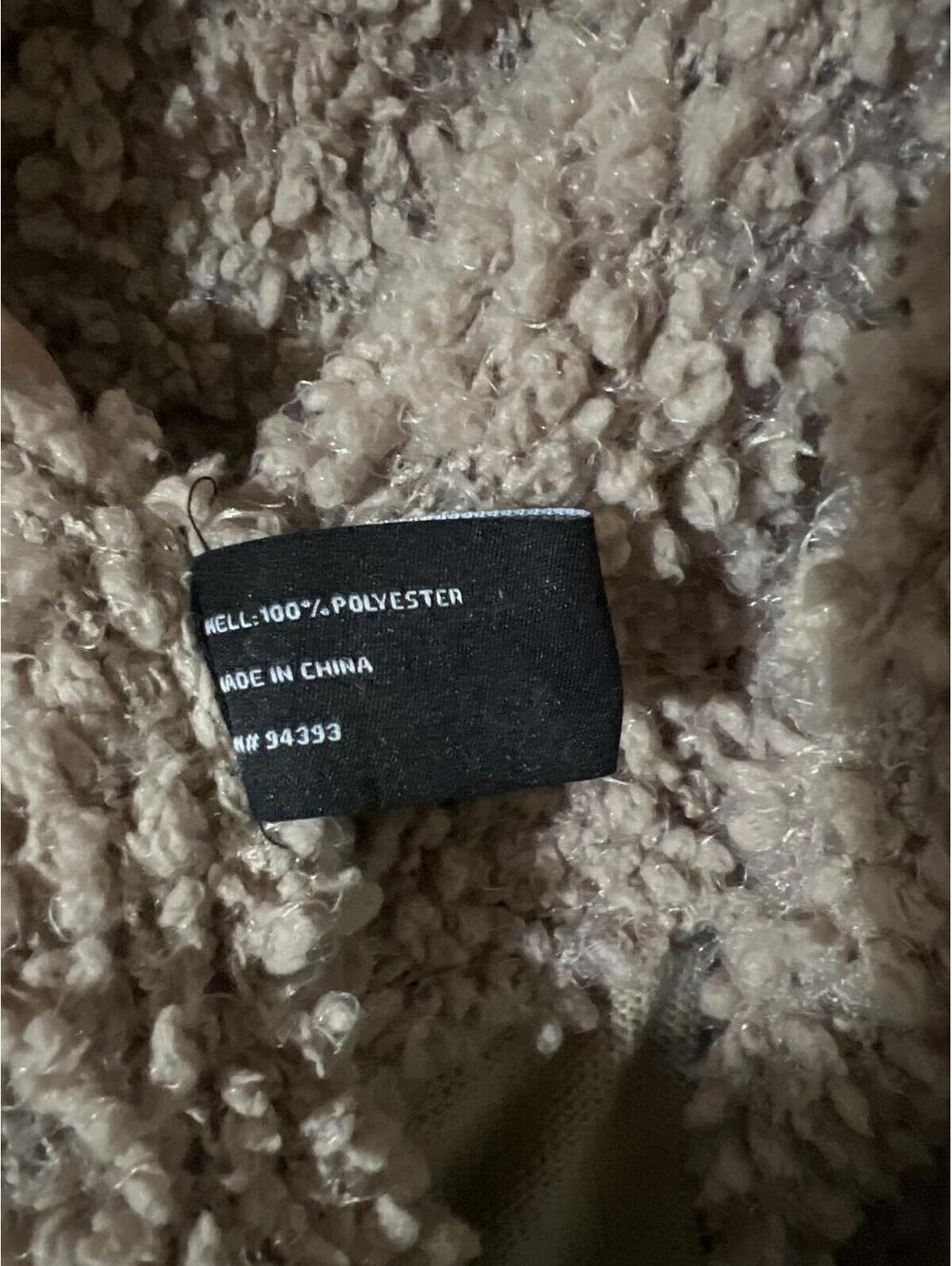 A Beautiful Soul Taupe Sherpa Fleece Vest, One size - Picture 4 of 5